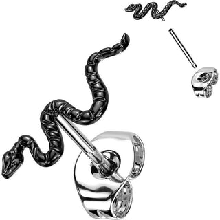 Titanium Stud Earring Snake