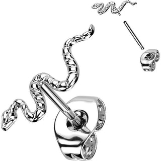 Titanium Stud Earring Snake