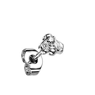 Titanium Stud Earring Bee Gold Silver