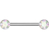 Titan Nippelpiercing Zargenfassung Zirkonia Push-In