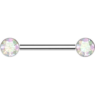 Titan Nippelpiercing Zargenfassung Zirkonia Push-In