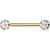 Titan Nippelpiercing Zargenfassung Zirkonia Push-In