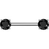 Titan Nippelpiercing Zargenfassung Zirkonia Push-In