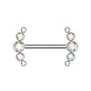 Titanium Nipple Piercing 5 Zirconia Push-In