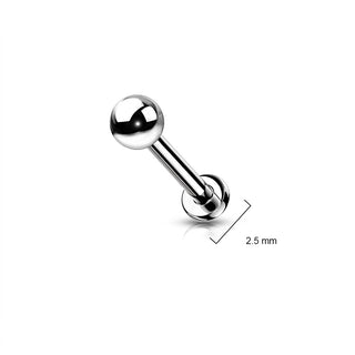 Titanium Labret Ball Silver Push-In
