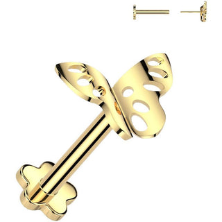 Titanium Labret butterfly Push-In
