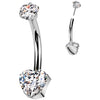 Titan Bauchnabelpiercing Herz Zirkonia Push-In