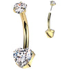 Titan Bauchnabelpiercing Herz Zirkonia Push-In