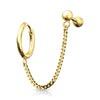 Ohrring Kette Barbell Clicker