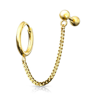 Ohrring Kette Barbell Clicker