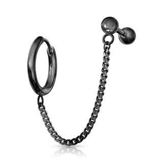 Ohrring Kette Barbell Clicker