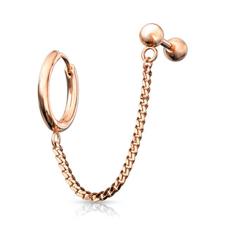 Ohrring Kette Barbell Clicker