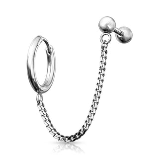 Ohrring Kette Barbell Clicker