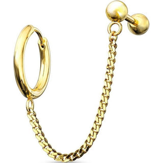 Ohrring Kette Barbell Clicker