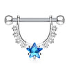 Nippelpiercing Kranz Stern beweglich Zirkonia