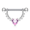 Nippelpiercing Kranz Herz beweglich Zirkonia