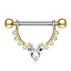 Nippelpiercing Kranz Herz beweglich Zirkonia