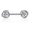 Nippelpiercing Rose Zirkonia Gold Silber