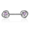 Nippelpiercing Rose Zirkonia Gold Silber