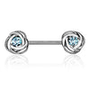 Nippelpiercing Rose Zirkonia Gold Silber