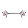 Nippelpiercing Blume Zirkonia Silber