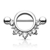 Nippelpiercing Zirkonia Rund