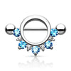 Nippelpiercing Zirkonia Rund