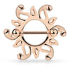 Nippelpiercing Sonne Tribal
