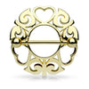 Nippelpiercing Herz Tribal Rund