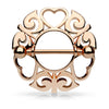 Nippelpiercing Herz Tribal Rund