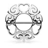 Nippelpiercing Herz Tribal Rund