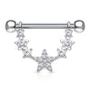 Nippelpiercing Stern beweglich Zirkonia