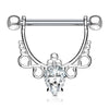 Nippelpiercing Tropfen beweglich Zirkonia