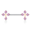 Nippelpiercing Kreuz Zirkonia