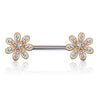 Nippelpiercing Blumen Zirkonia