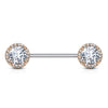 Nippelpiercing Zirkonia Rund