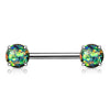 Nippelpiercing Opal Silber