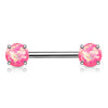 Nippelpiercing Opal Silber