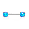 Nippelpiercing Opal Silber