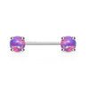 Nippelpiercing Opal Silber