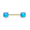 Nippelpiercing Opal Gold PVD