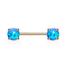 Nippelpiercing Zirkonia Gold PVD