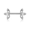 Nippelpiercing Blumen Zirkonia