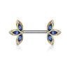 Nippelpiercing Blumen Zirkonia