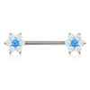Nippelpiercing Blume Opal