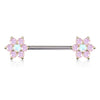 Nippelpiercing Blume Opal