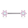 Nippelpiercing Blume Opal