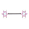 Nippelpiercing Blume Opal
