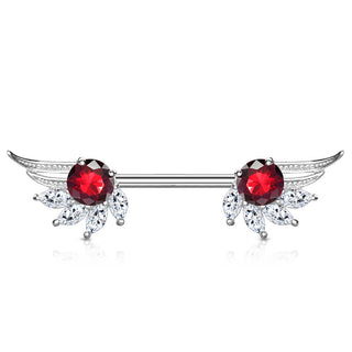 Nippelpiercing Engelsflügel Zirkonia