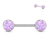 Nippelpiercing Glänzender Synthetik Stein